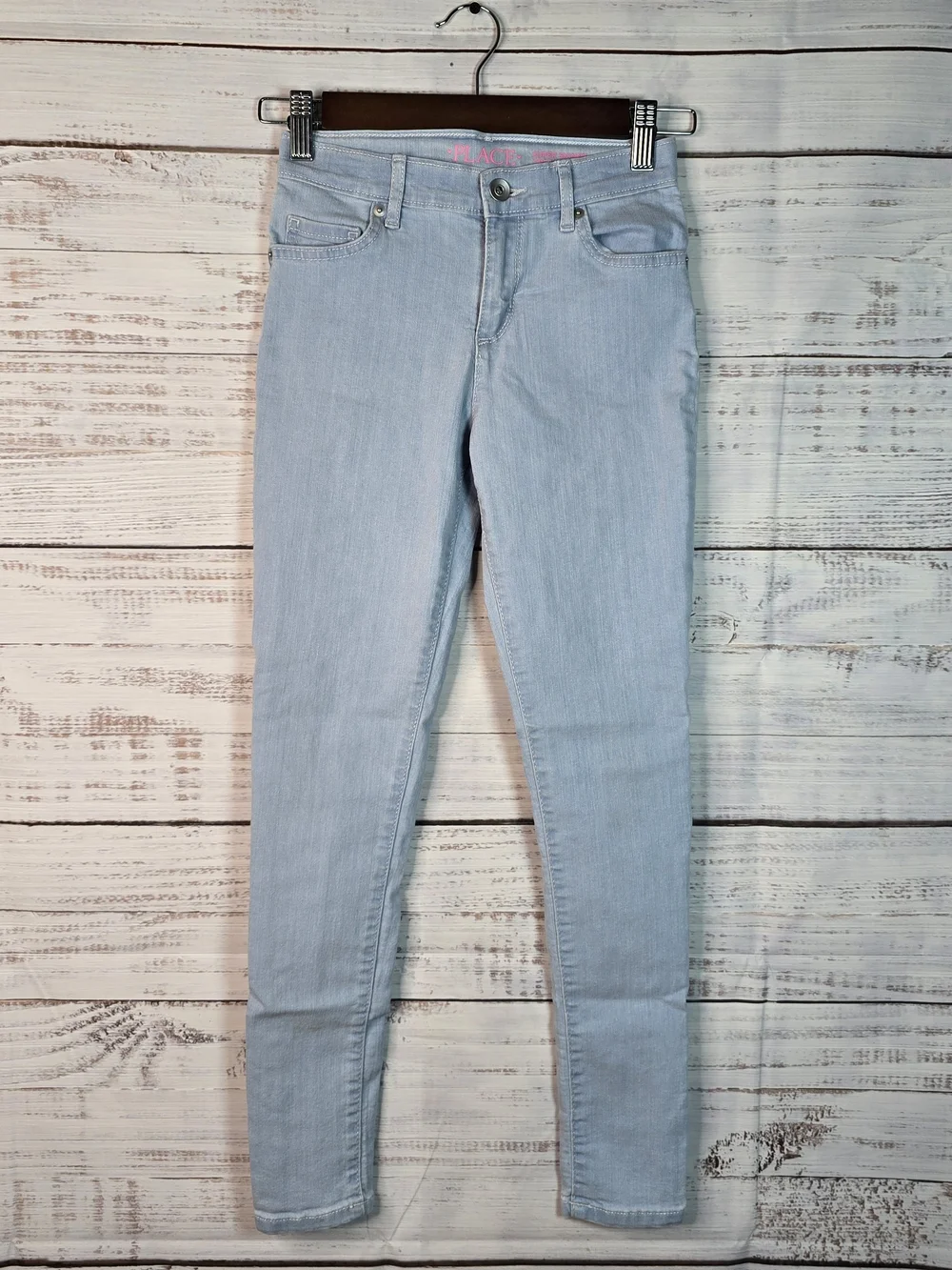 The Children’s Place Girls Size 10 Super Skinny Light Wash Stretch Jeans